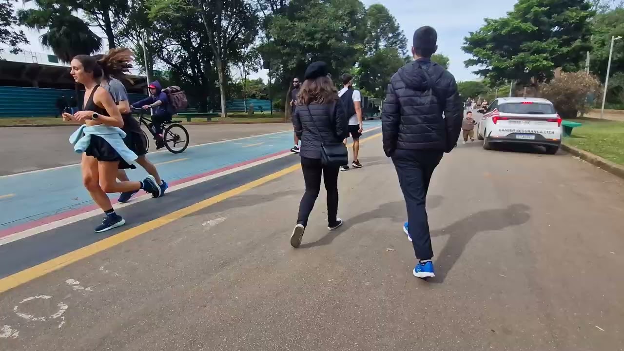 Walking Ibirapuera Park São Paulo Brazil