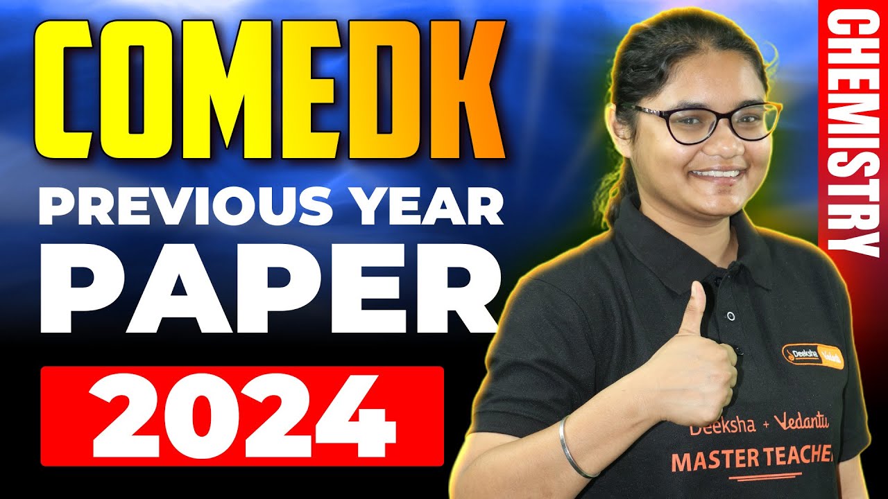 COMEDK Chemistry PYP 2024 With Answer Key - COMEDK 2025 Preparation 🔥