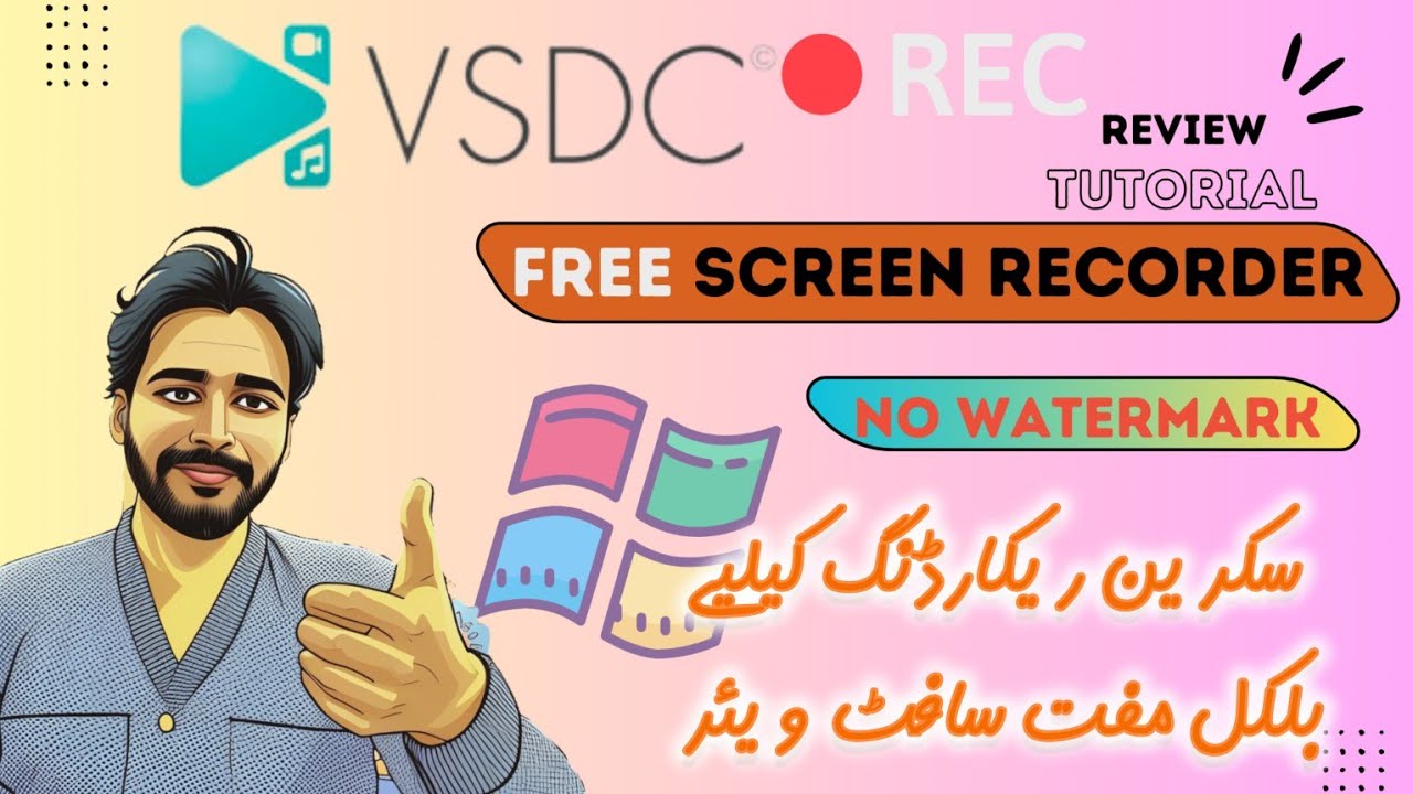 VSDC Free Screen Screen Recorder for Windows to record capture screen on Laptop  Urdu Hindi