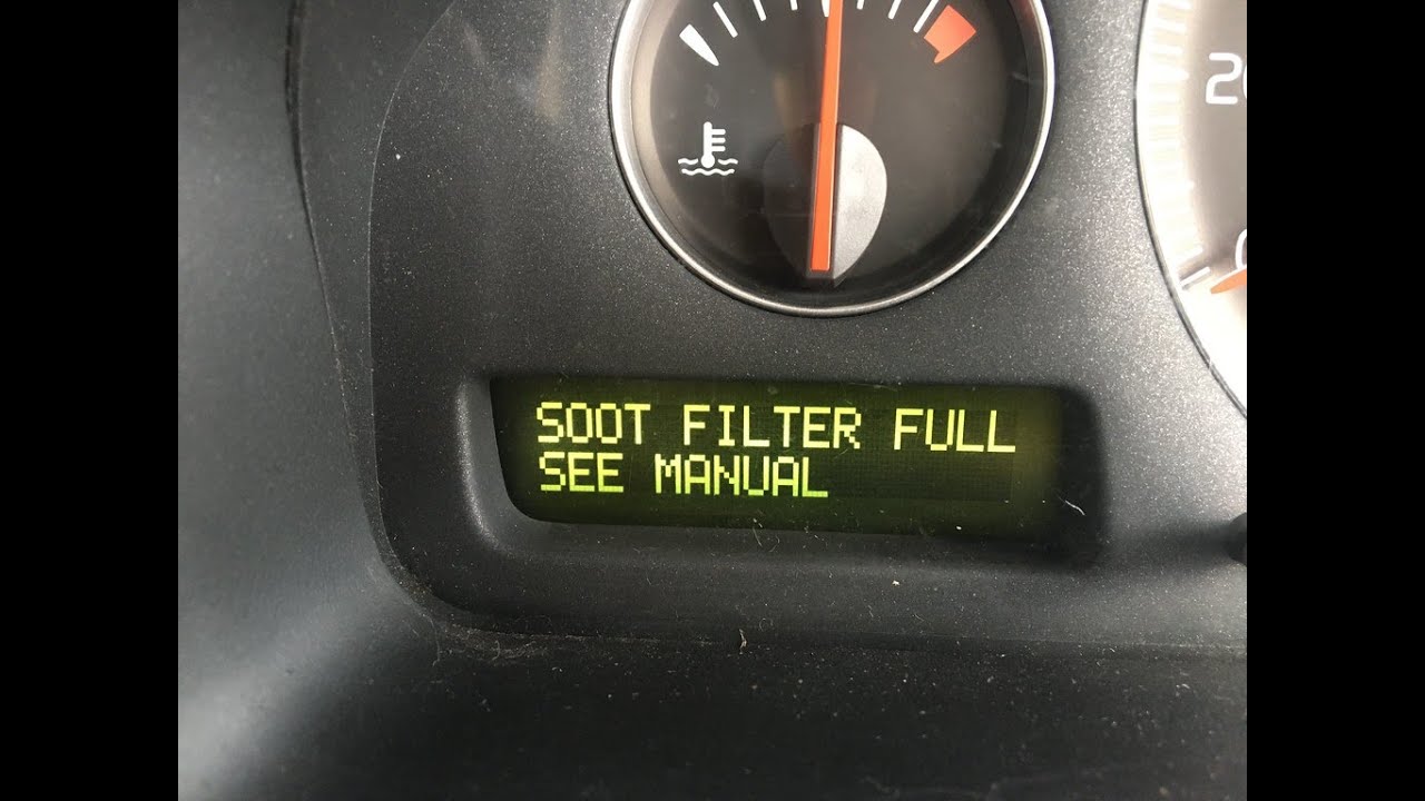 Volvo V70 D5 2005 SOOT FILTER FULL SEE MANUAL fault message