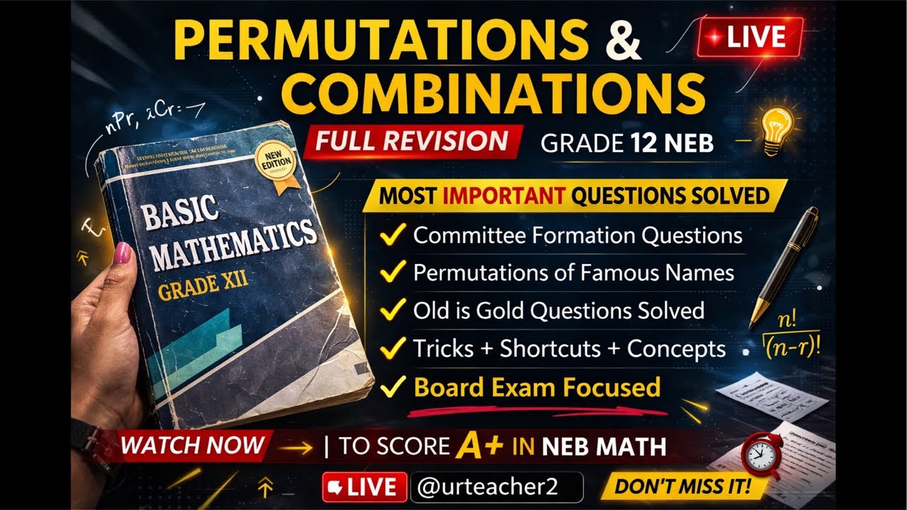 WATCH NOW → PART 2 | PERMUTATIONS AND COMBINATIONS | TO SCORE A+ IN NEB MATH