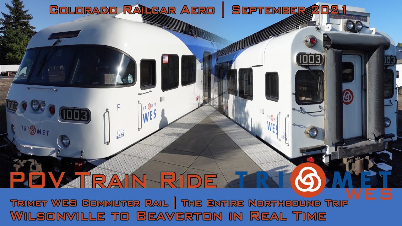 POV Ride | TriMet WES Commuter Rail | Wilsonville to Beaverton northbound trip in real time