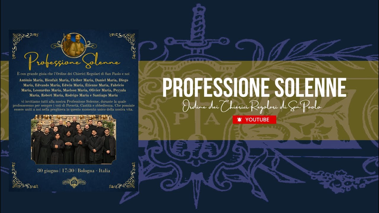 Professione Solenne Chierici Regolari di San Paolo | San Paolo Maggiore Bologna
