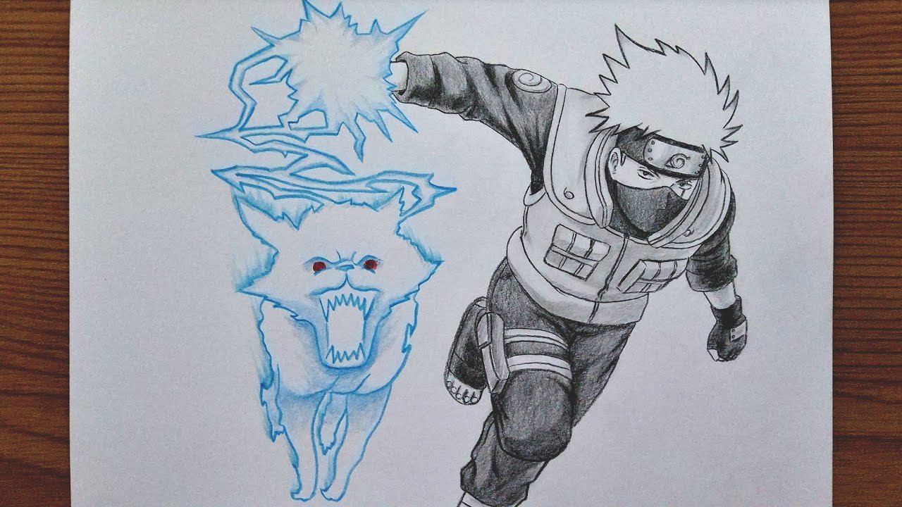 How To Draw Kakashi Lightning Beast Jutsu || Anime Pencil Drawing Tutorial