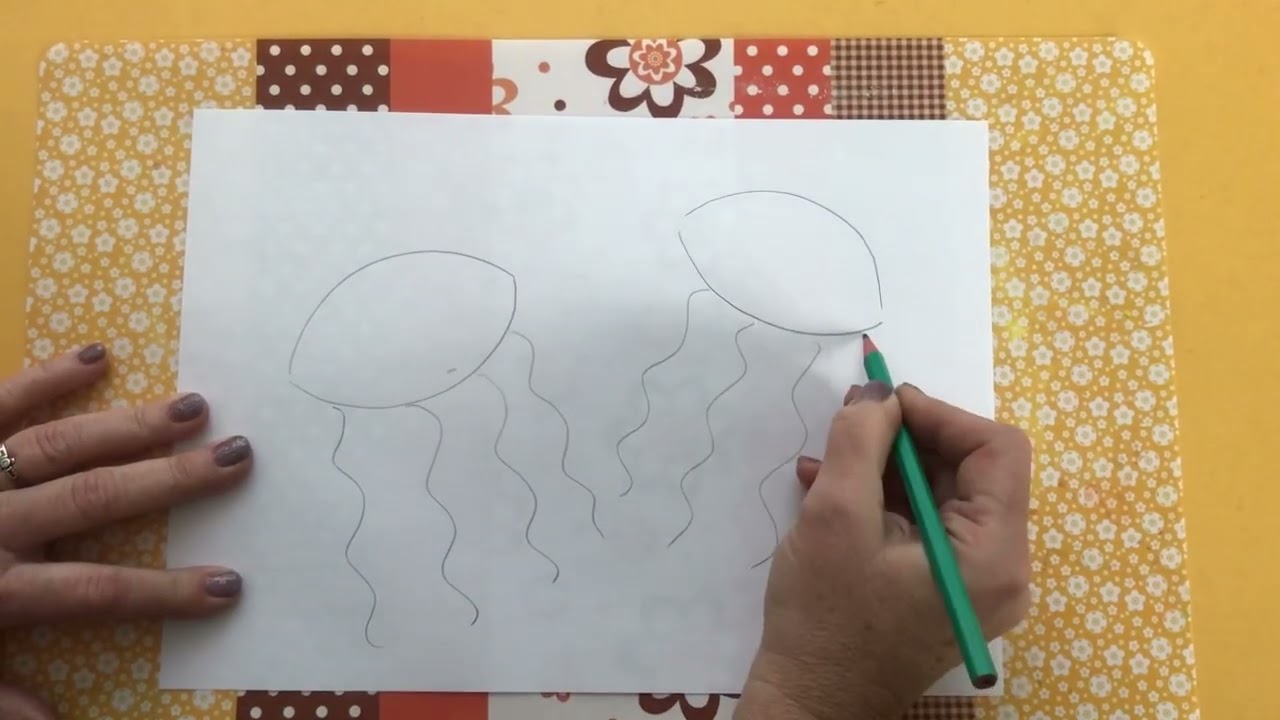 Малювання « Медузи». Середня група.