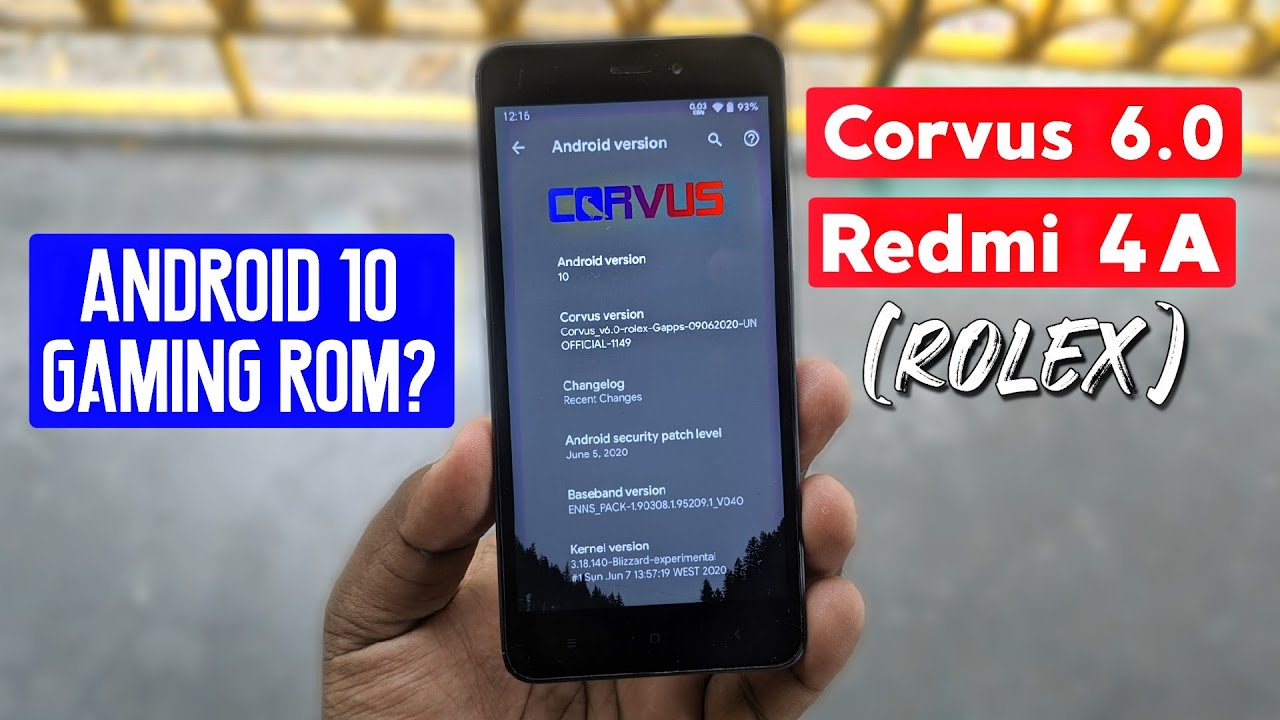 Corvus OS 6.0 For Redmi 4A (Rolex) | Android 10 | Best Gaming Rom? + High Performance MODE