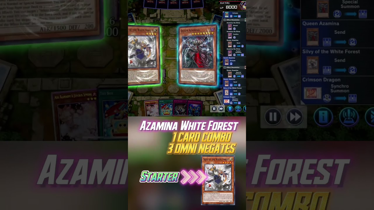 3 OMNI NEGATES 1 Card Combo AZAMINA WHITE FOREST | Yu-Gi-Oh! Master Duel #Shorts