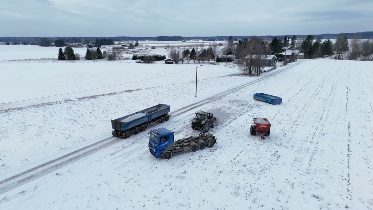 Lime spreading in Finland 2026 Winter