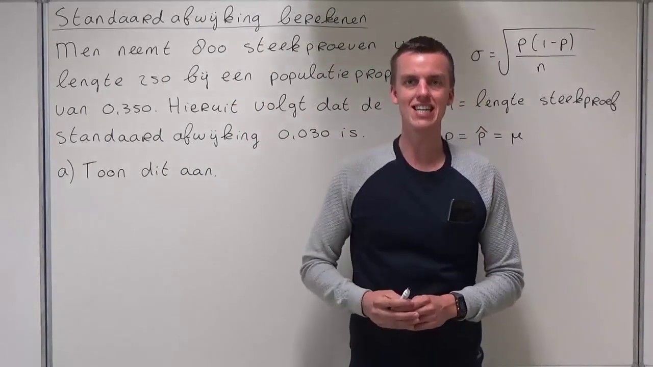 Standaardafwijking berekenen (HAVO wiskunde A & VWO wiskunde A/C)