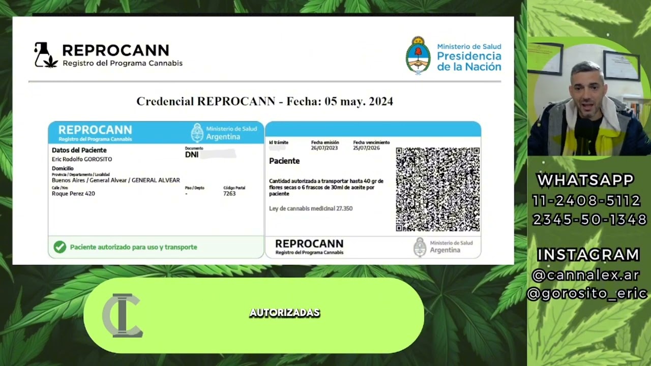 Doctor Cannabis - C&oacute;mo descargar el certificado y credencial de Reprocann- Paciente/ autocultivador
