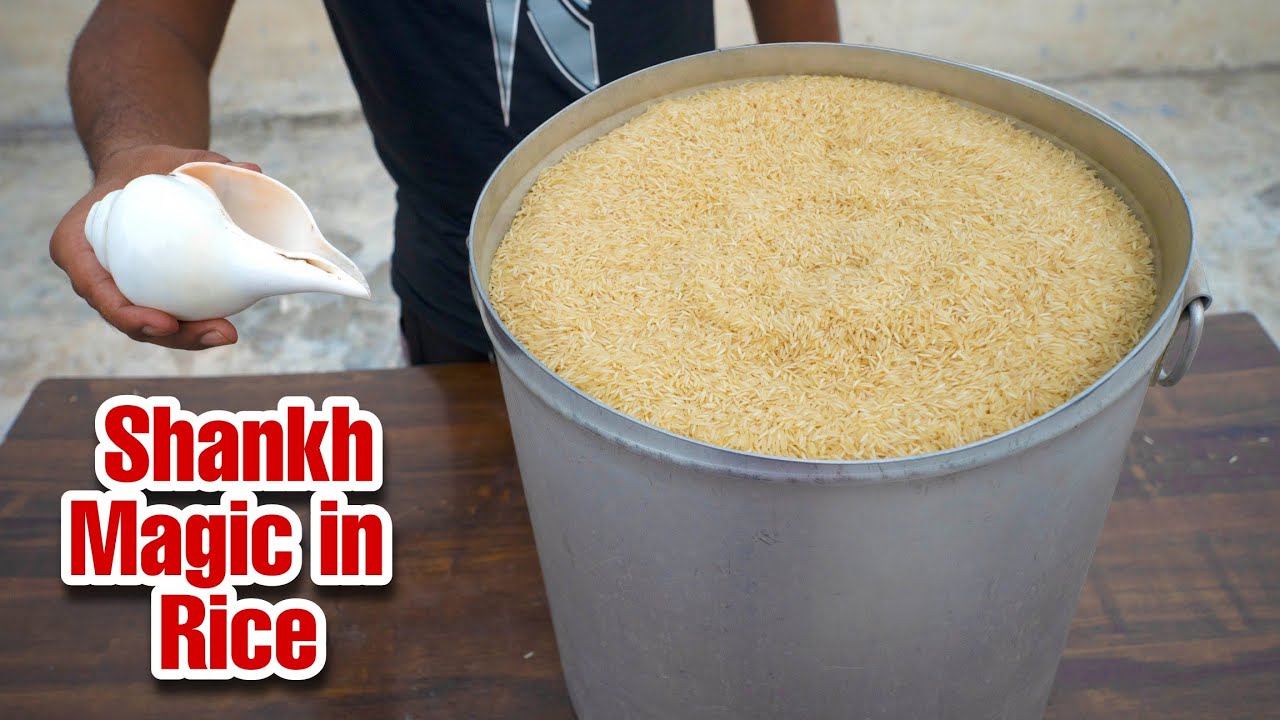 Shankh in Rice Magic - शंख ने चावल में जाकर करा चमत्कार