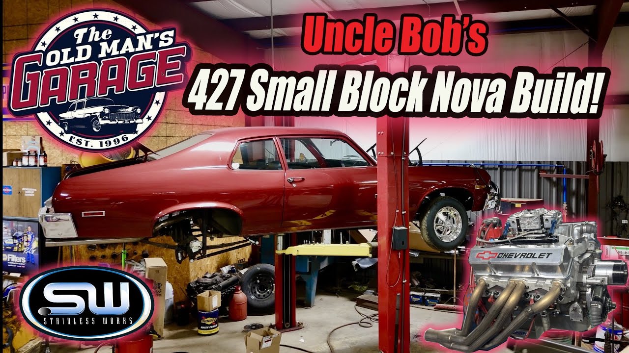 ОТЧЕТ О ПРОГРЕССЕ! Bob&rsquo;s Pump Gas 427 Nova! Выпускные коллекторы из нержавеющей стали!