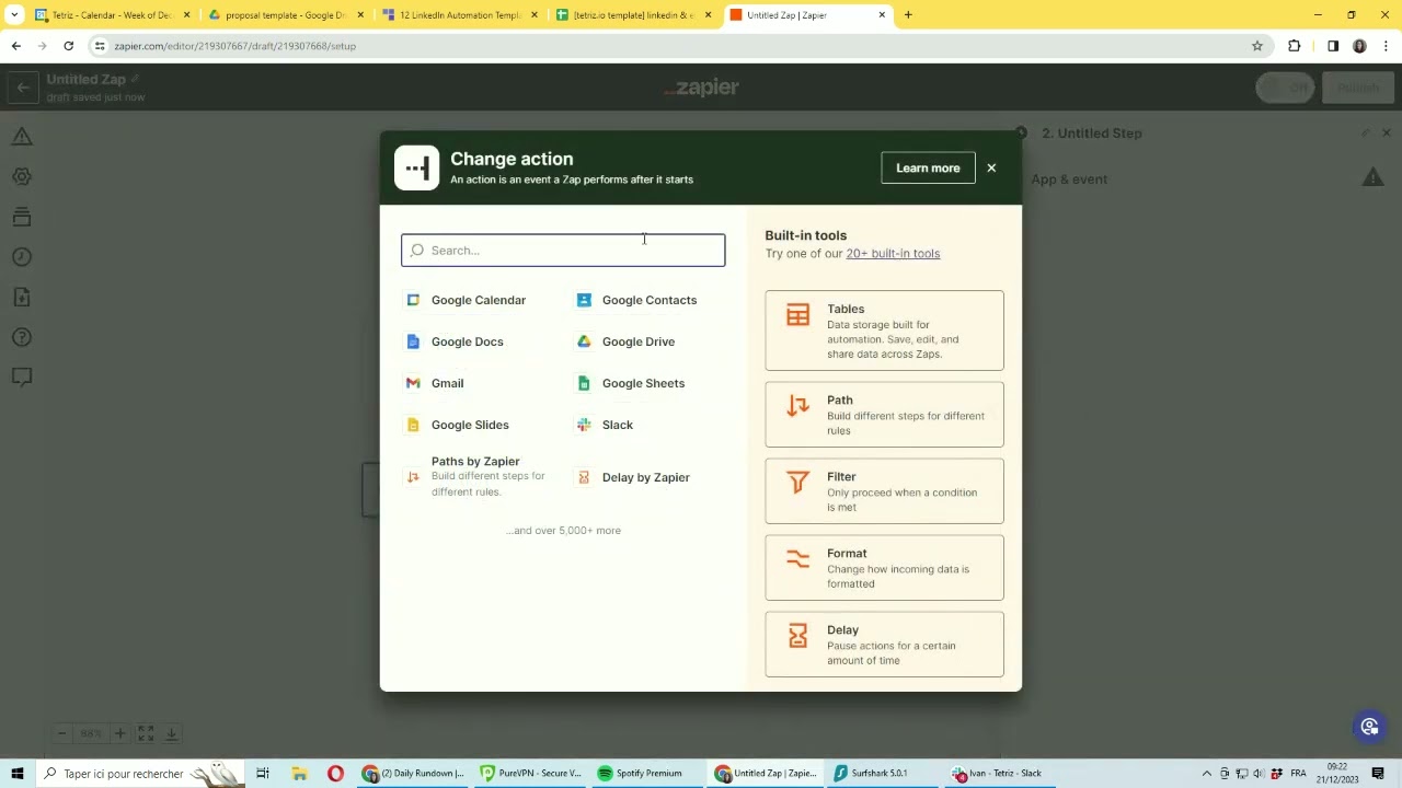 Set up email automation with Zapier & Google sheet