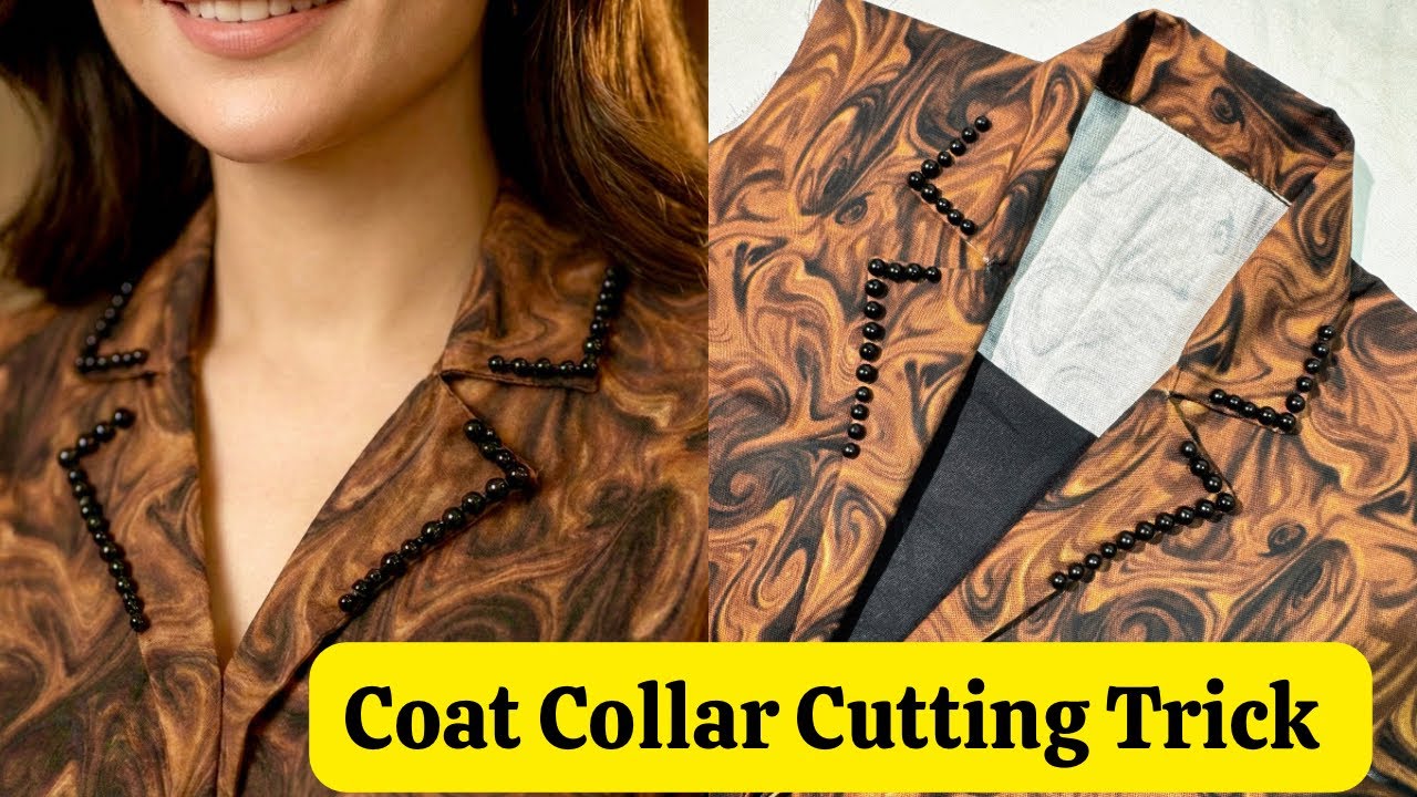 Coat Collar Cutting And Stitching | Coat Collar Gala banane ka tarika in Urdu/Hindi #Coatcollargala