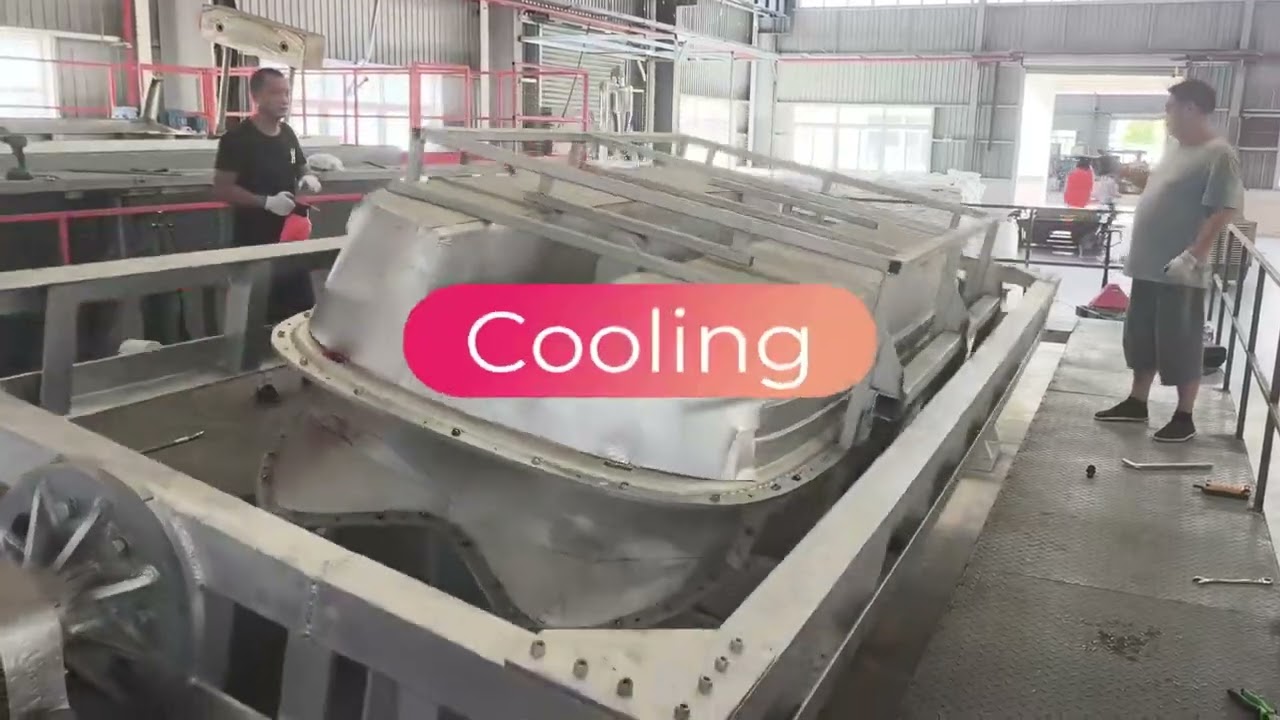 Large swing rotomolding machine