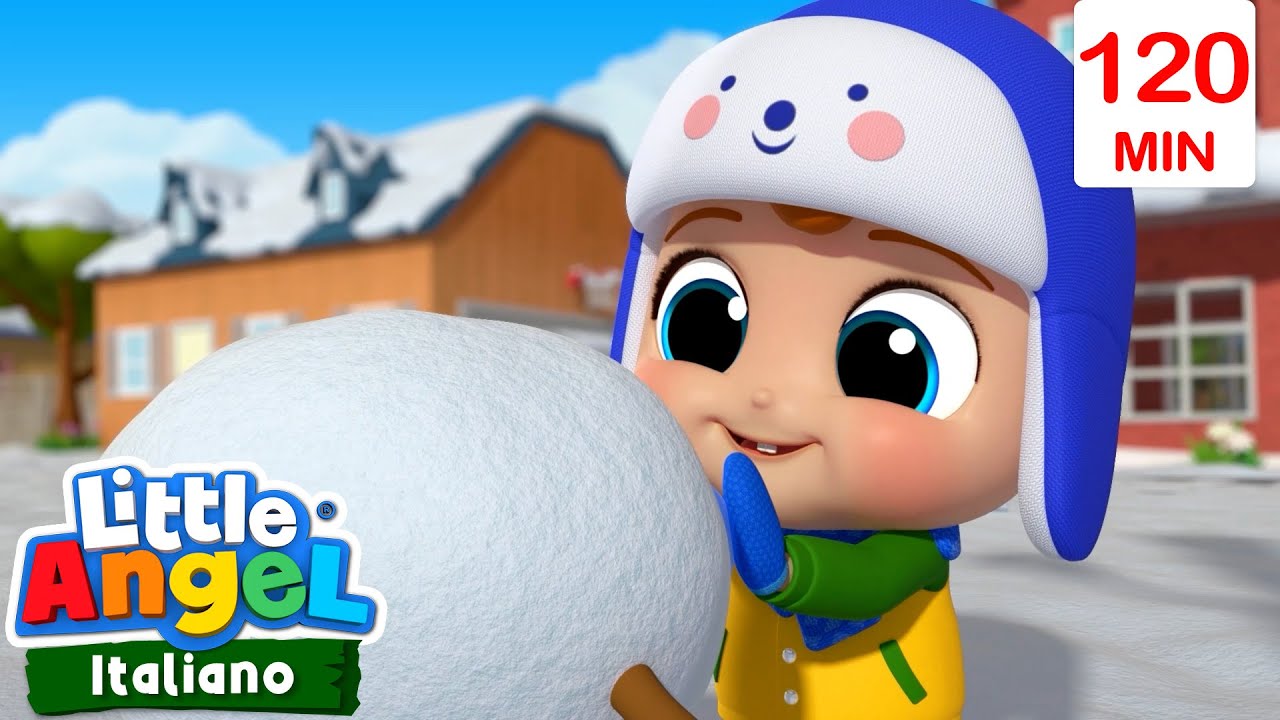 Gianni Si Fà Male Nella Neve | Cartoni Animati con Gianni Piccino - Little Angel Italiano
