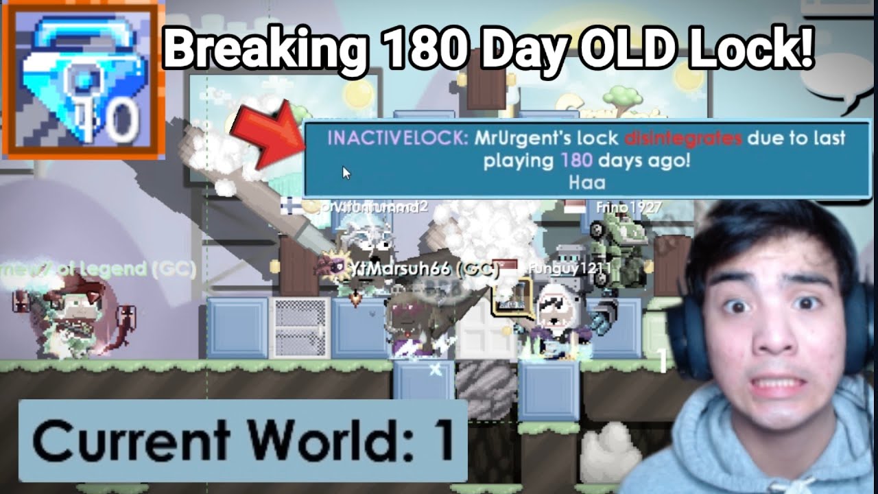 BREAKING 180 DAYS OLD Inactive Lock! (WORTH 10 BGL LOCK!) Ft. @Caitriona - Growtopia