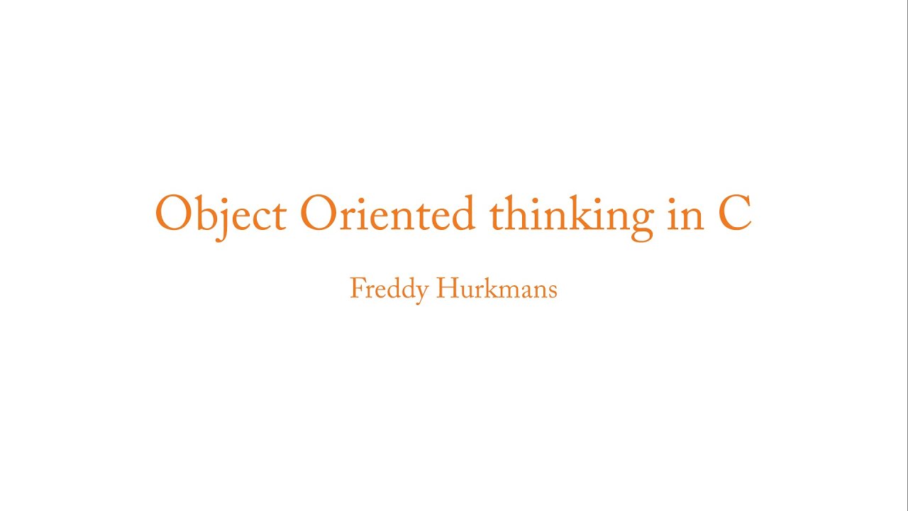 Object Oriented concepts in C