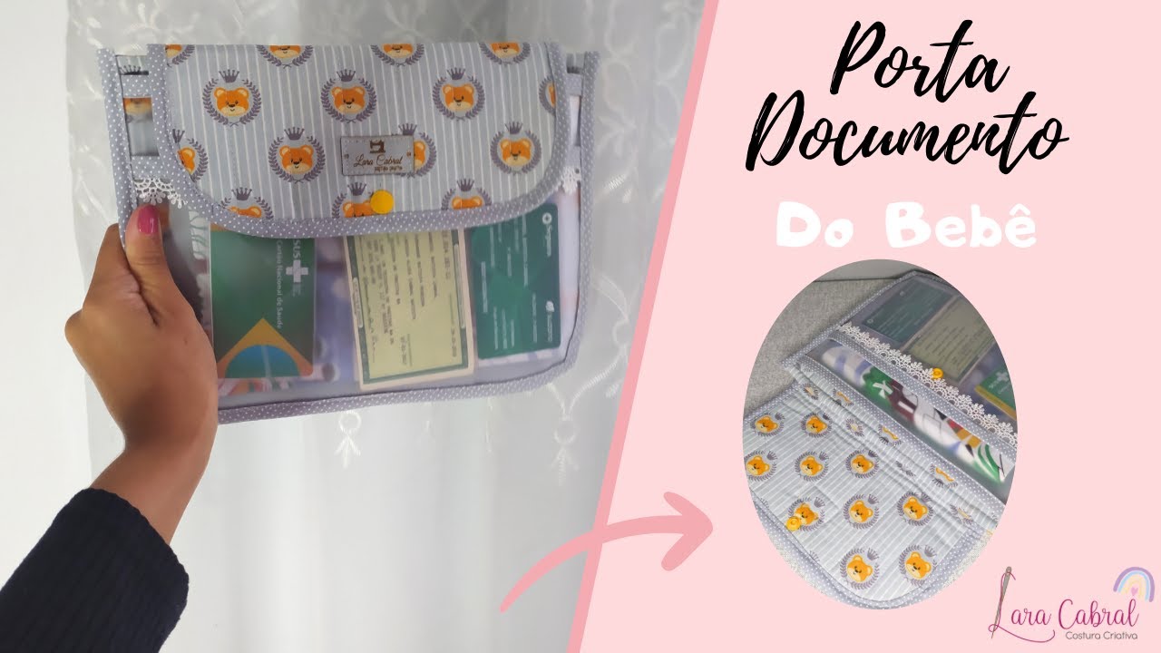 PORTA DOCUMENTOS DO BEBÊ | Passo a Passo