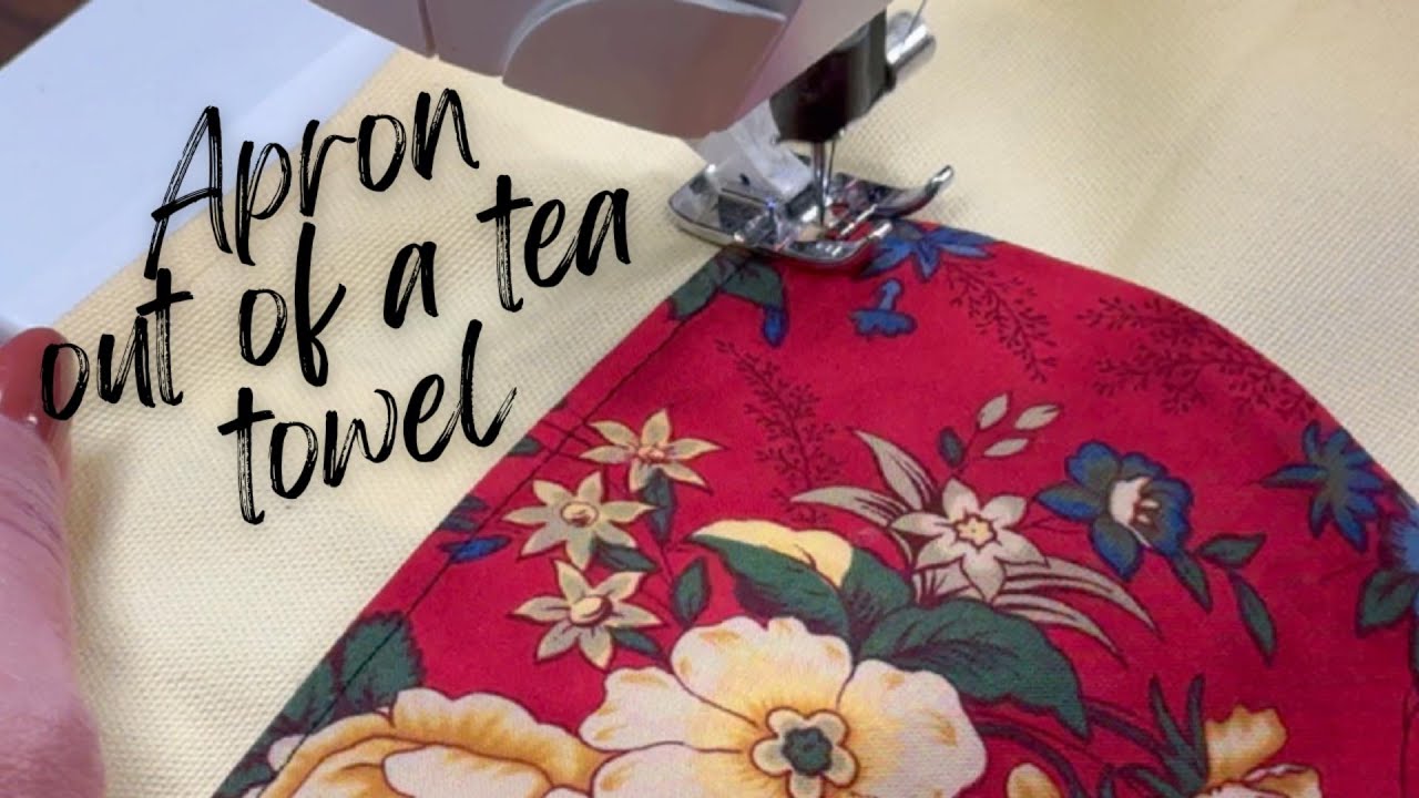 How to make an apron out of a tea towel