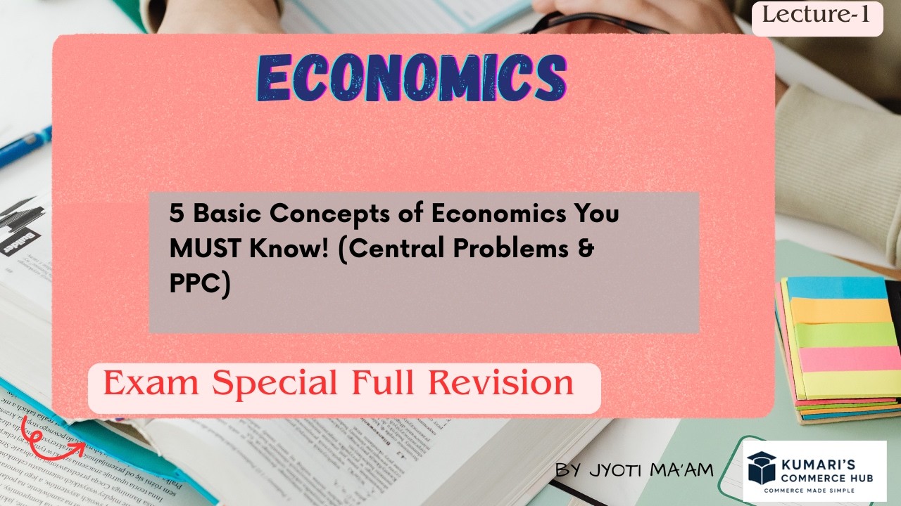 5 Basic Concepts of Economics You MUST Know! (Central Problems & PPC)