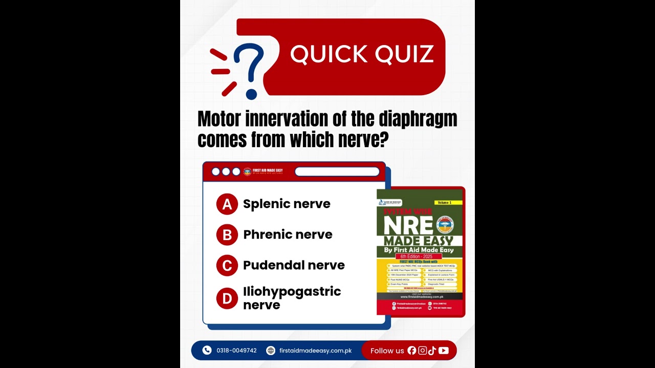 Tell your answer in comment section | First Aid Made Easy Platform | Dr Hafiz Atif #nre2025 #pmdc