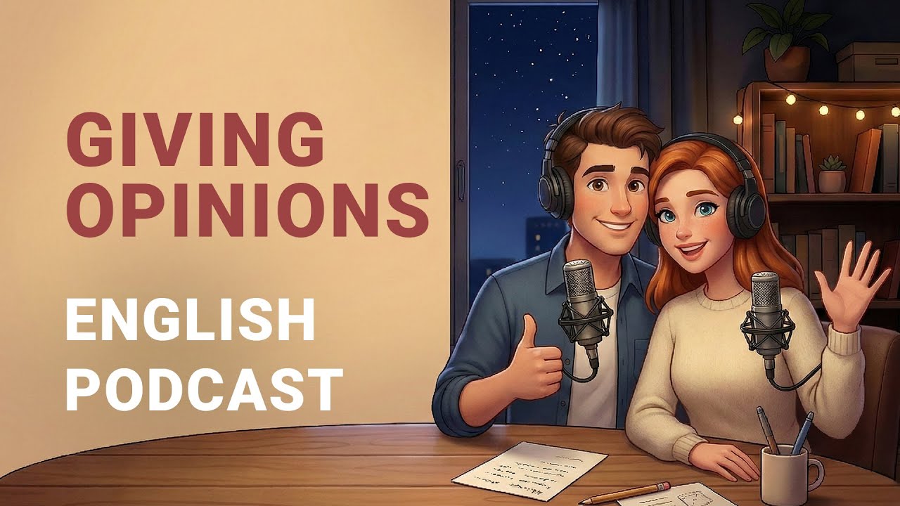 English podcast for learning | Giving Opinions | English Listening Practice