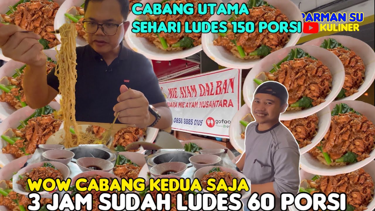 HANYA 3 JAM LUDES 60 PORSI‼️HABIS 5 KG MIE, CABANG KE 2 MIE AYAM DALBAN KELAPA GADING‼️
