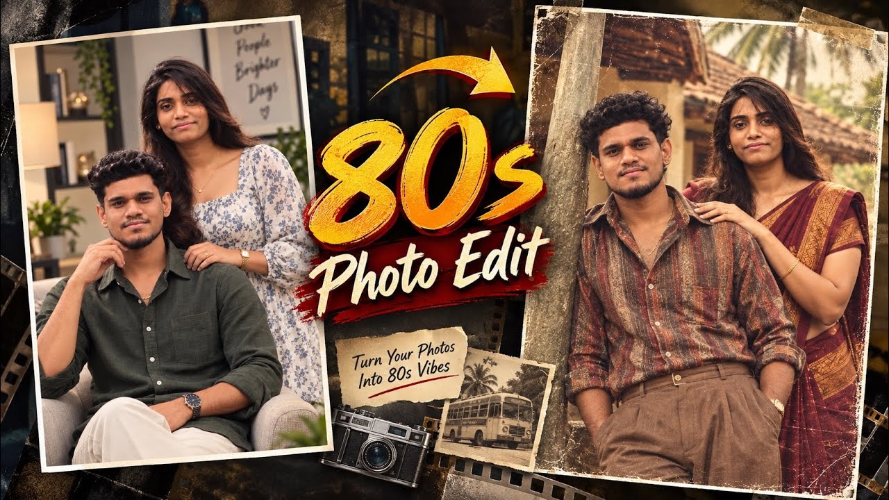 How to do the Viral 80s Photo Edit? 🤯 ஒரே நிமிஷத்துல மொபைல்-ல பண்ணலாம்! | Tamil