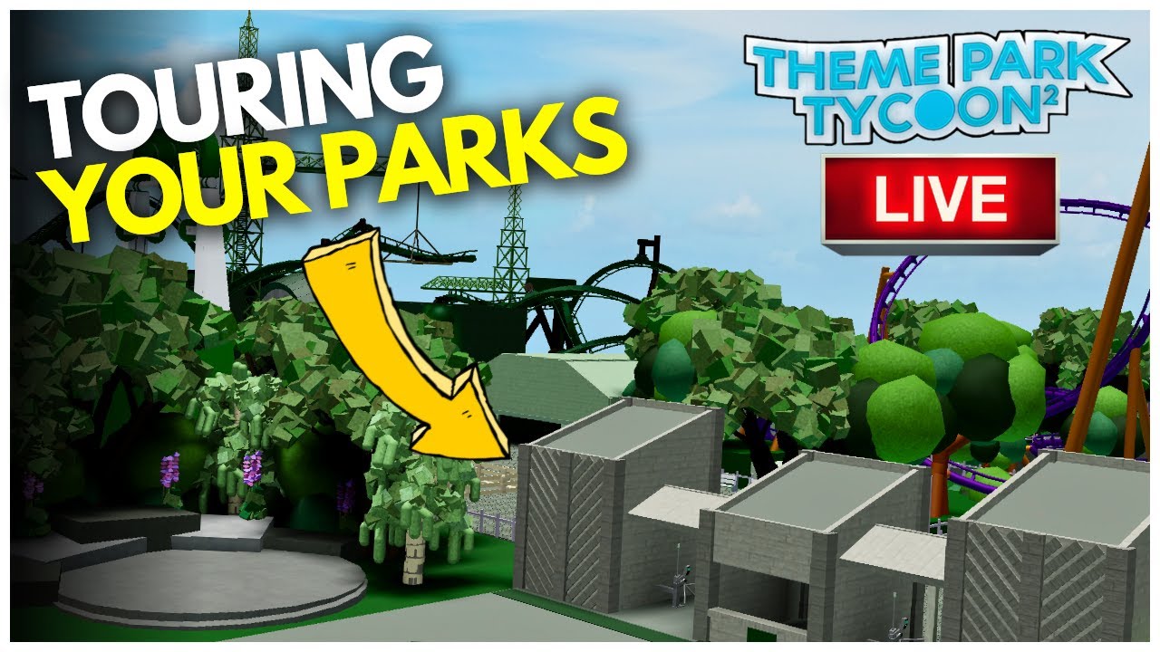 🔴5 YEAR ANNIVERSARY! - LIVE Touring YOUR Theme Parks in Theme Park Tycoon 2 | Livestream #124🔴