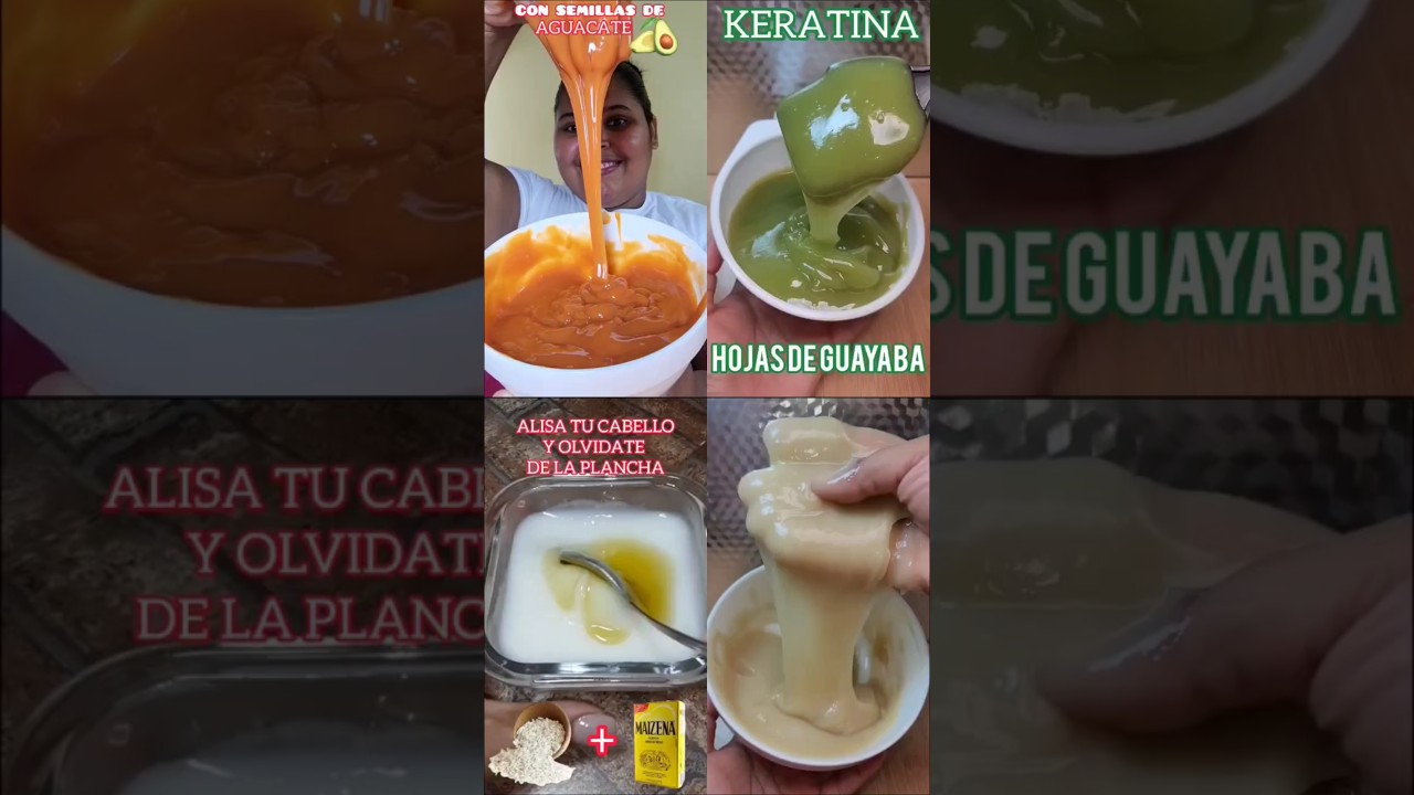 Cuatro keratinas naturales para que alises, nutres, hidrates y repares tu cabello.