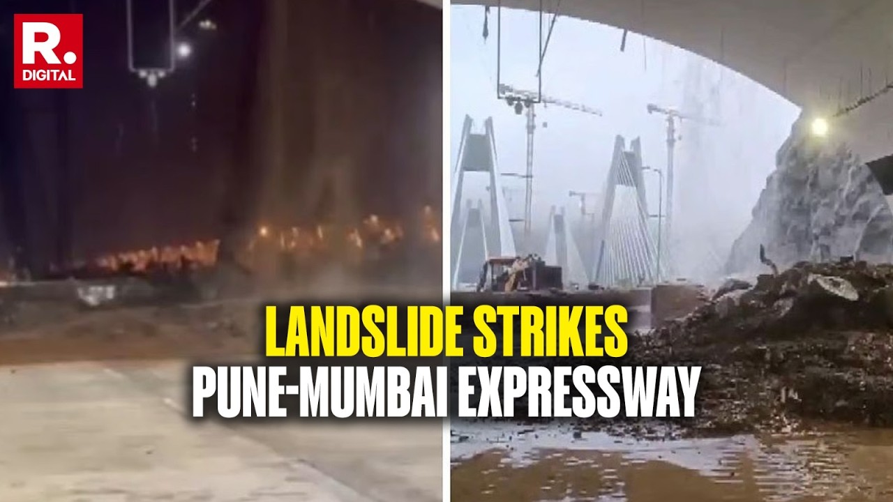 Rain Havoc: Landslide Hits Pune-Mumbai Expressway; Citizens Urged To Avoid Travel