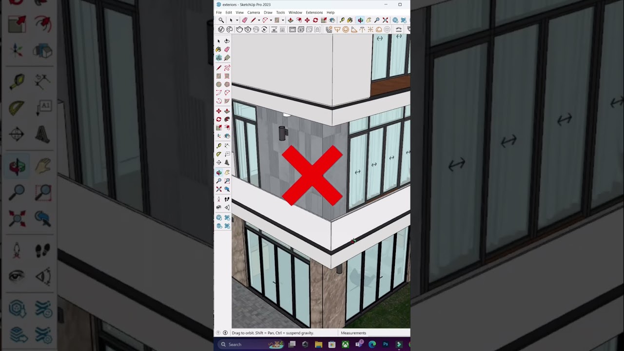 sketchup modeling #3dmodelingsoftware #sketchup #3dexterior #sketchuptutorial #3dmodelingtutorial
