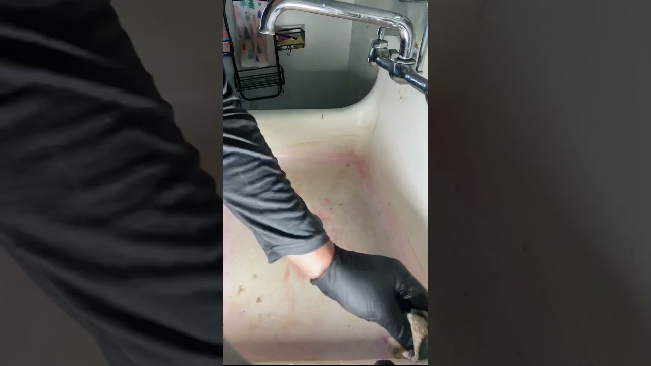 Unclogging a kitchen sink with a shop vac. #HandsomeOrHandy #Handyman #HomeMaintenance #Plumbing