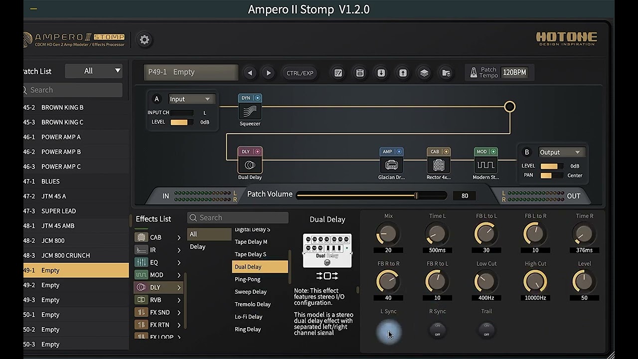Timbre do Zero na Ampero Stomp II