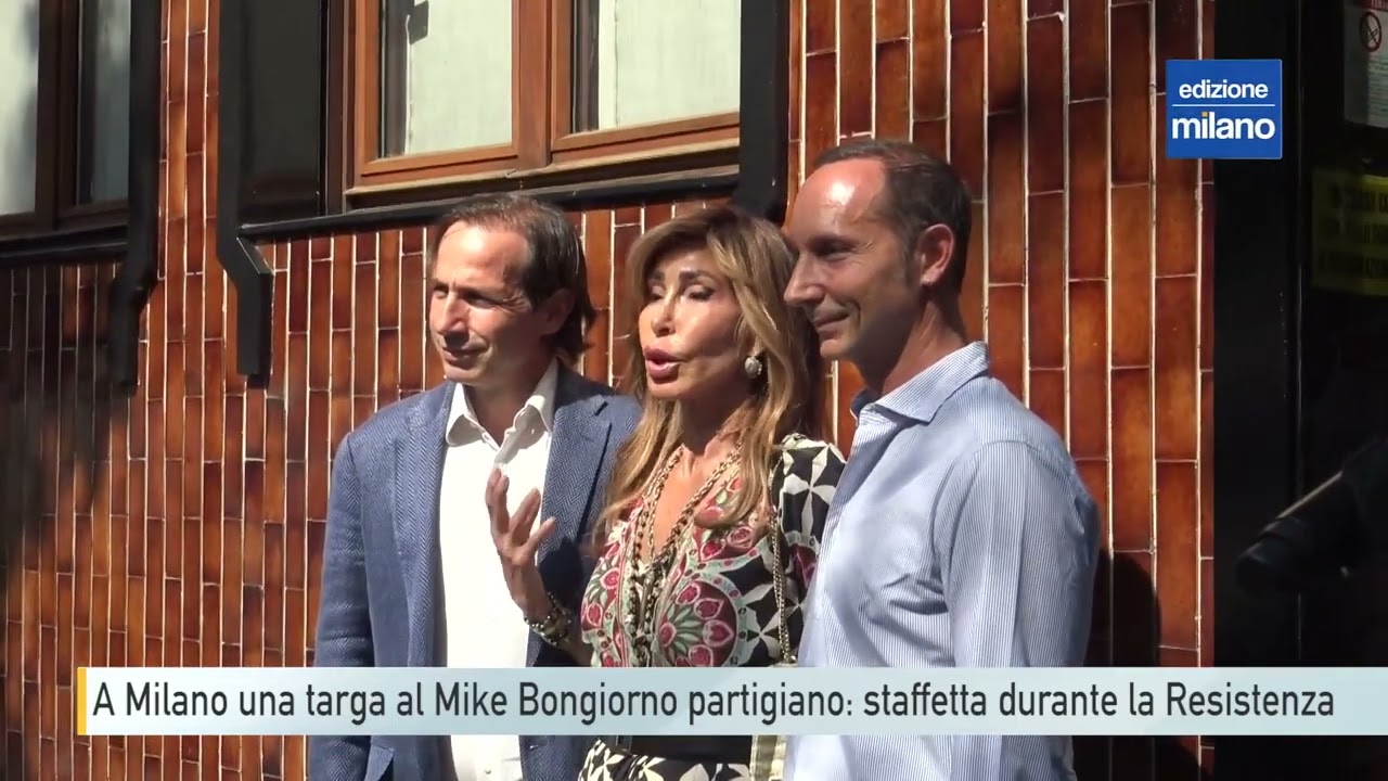 Mike Bongiorno una targa per il partigiano: staffetta durante la Resistenza