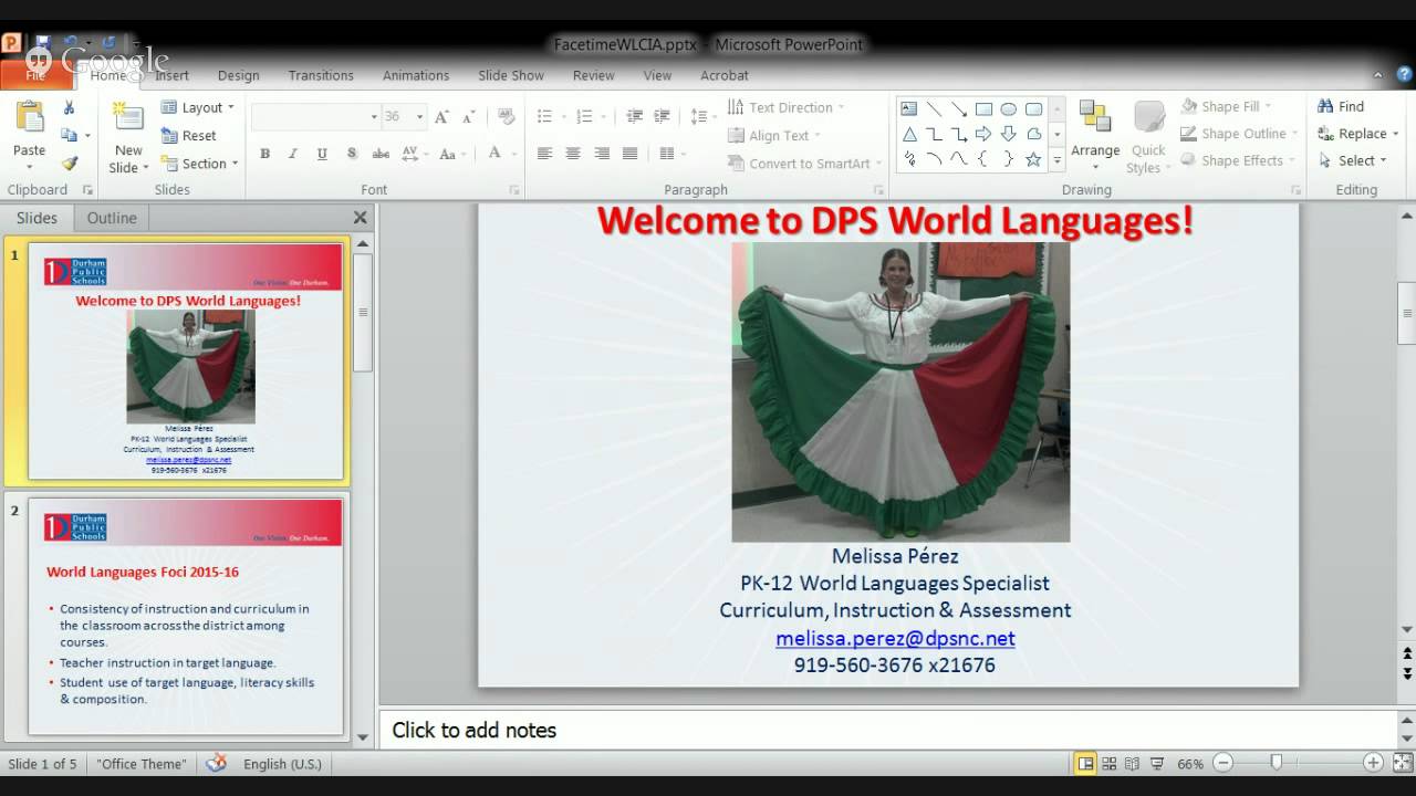 Face time with CIA: World Languages