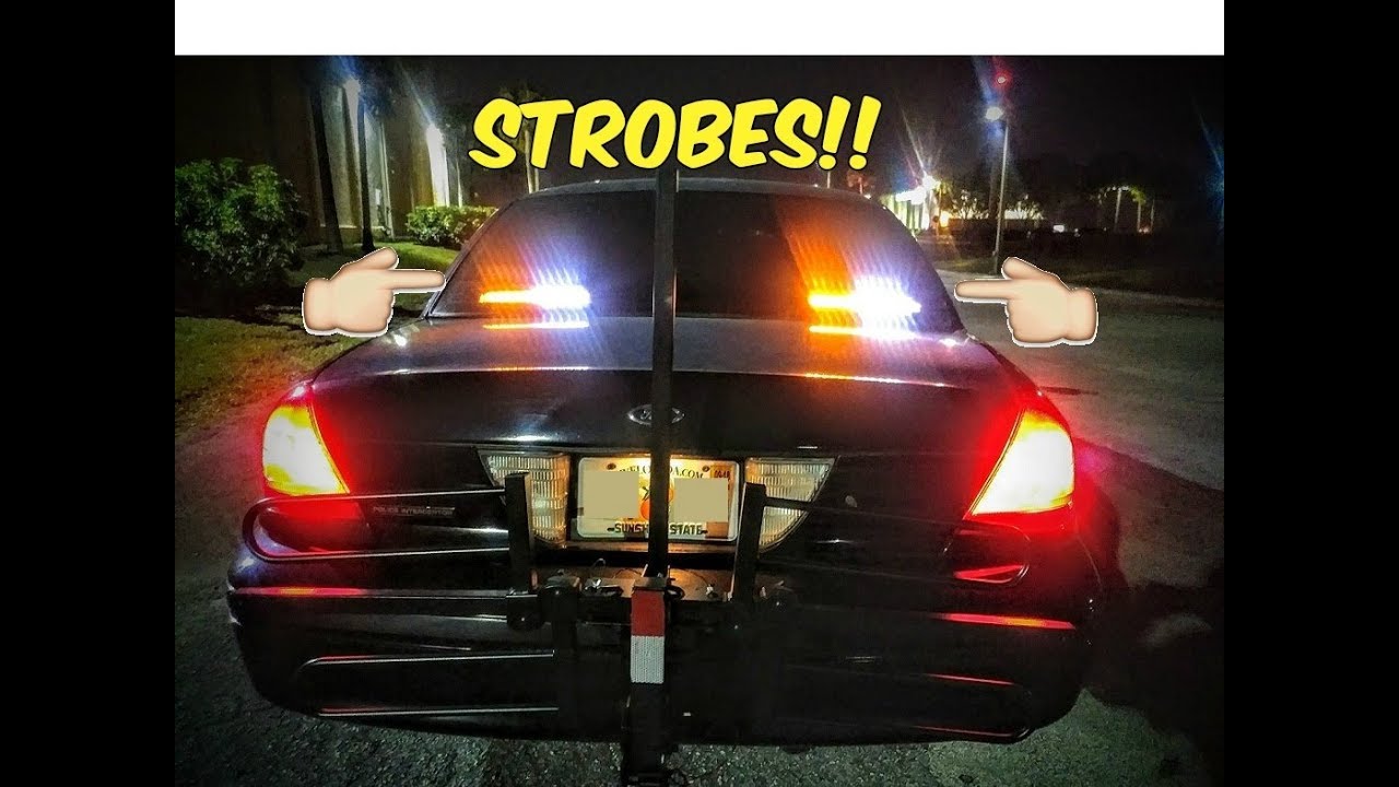 $15  LED Strobe Lights Installed On The Crown Vic !!
