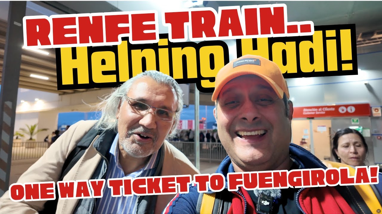 FUENGIROLA☀️ Learning the Renfe! Malaga Airport to Fuengirola Train🚆 Tutorial with Hadi!