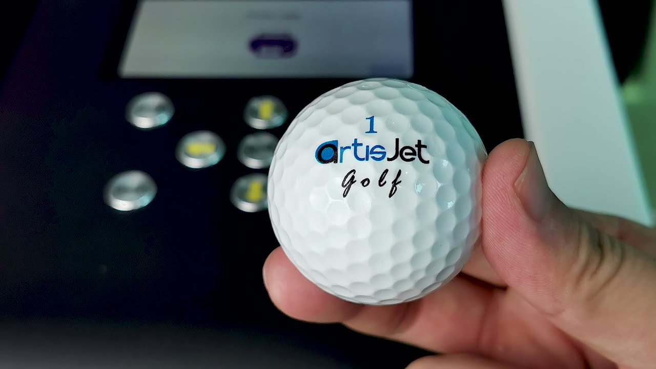 Artisjet Young UV LED printer, ideal for printing on golf balls or golf accesories and products