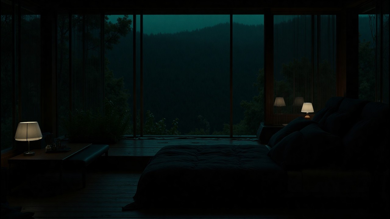 NO ADS | Instant Sleep Music with Piano and Calm Rain Ambience for Deep Relaxation and Stress Relief