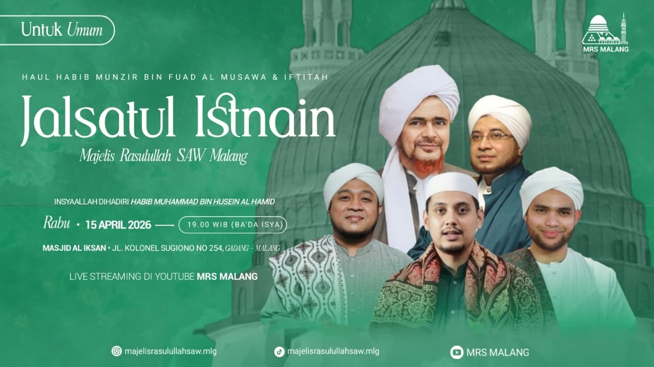 🔴[LIVE] JALSATUL ISTNAIN MAJELIS RASULULLAH SAW MALANG | 15  APRIL 2026| MASJID AL IKSAN GADANG