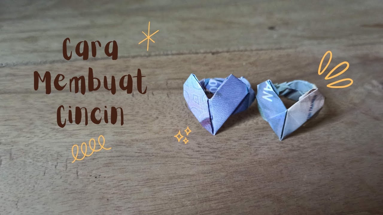 Cara Membuat Cincin Dari Uang Mainan Simpel