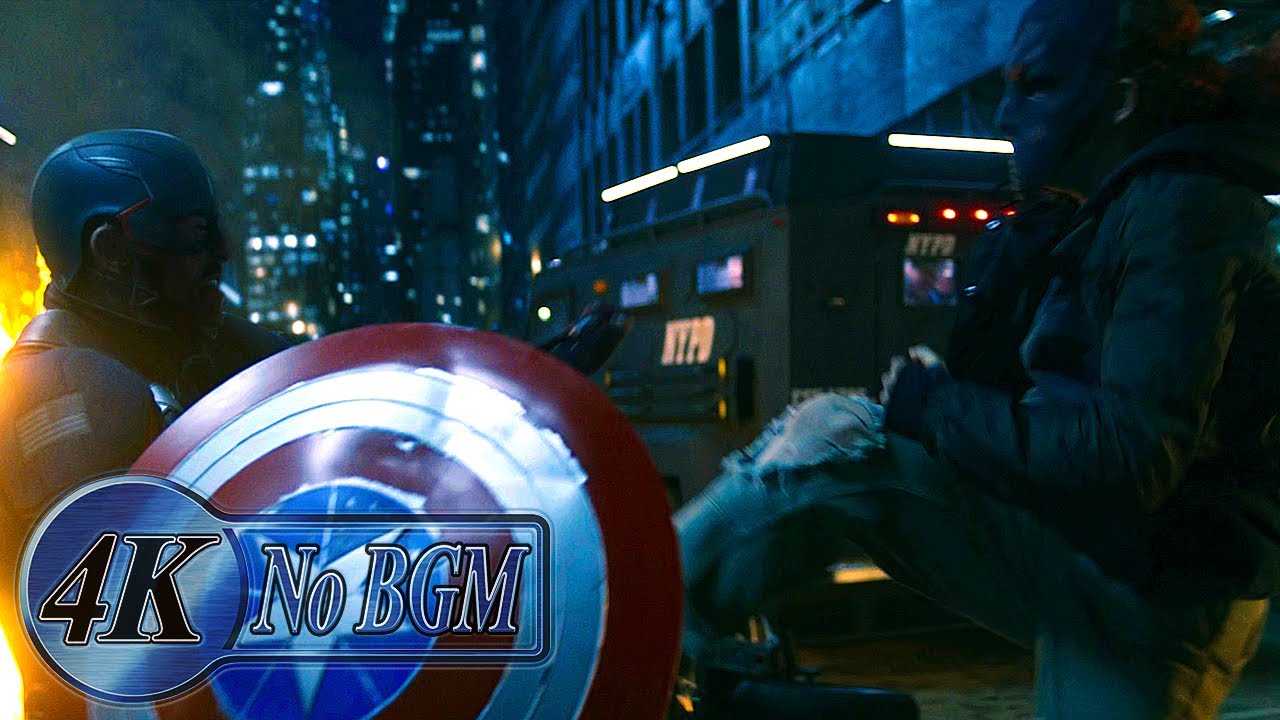 Bucky and John Walker vs. The Flag Smashers Fight Scene [No BGM] | The Falcon and The Winter Soldier
