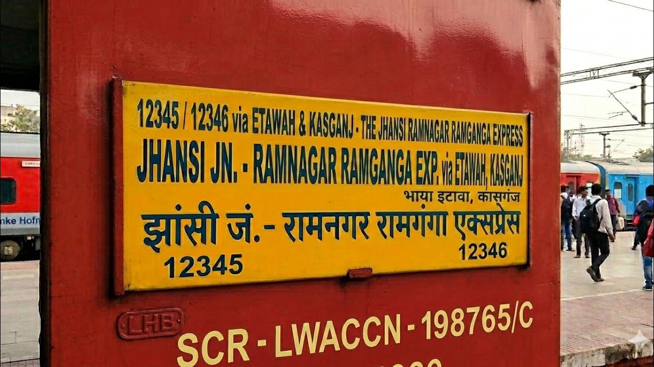 Jhansi etawah express extention up to Ramnagar via Farrukhabad Bareilly as a Ramganga Express 