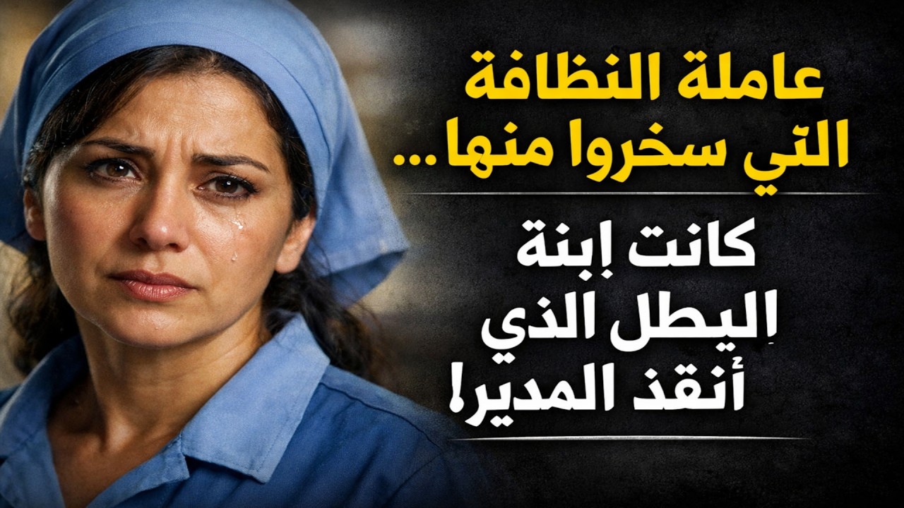 عاملة النظافة التي سخروا منها... كانت ابنة البطل الذي أنقذ حياة المدير!