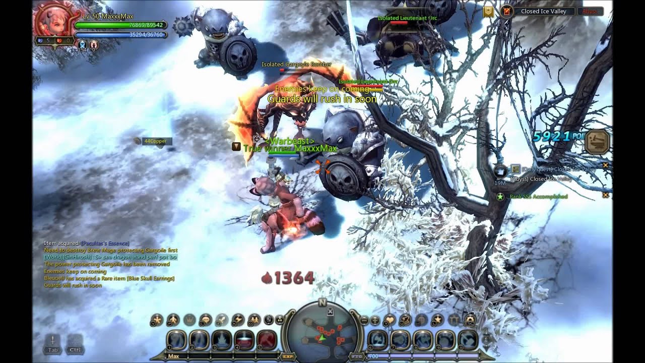 Dragon Nest SEA Barbarian solo abyss Closed Ice Valley
