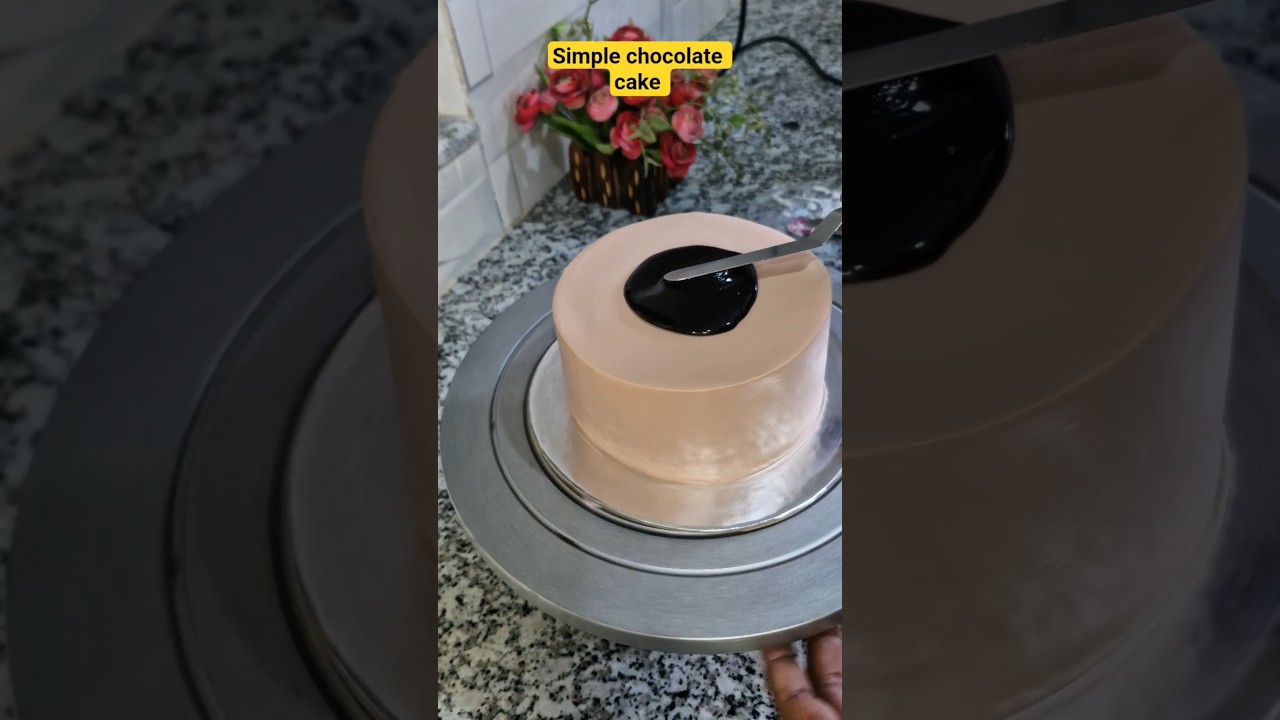 simple chocolate cake design🍫🎂