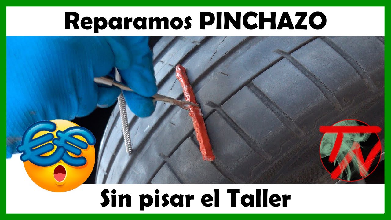 🚘 Como ARREGLAR un PINCHAZO de Forma Casera (MECHAS) Sin Desmontar Neumático FACIL y Poco Dinero €$💰