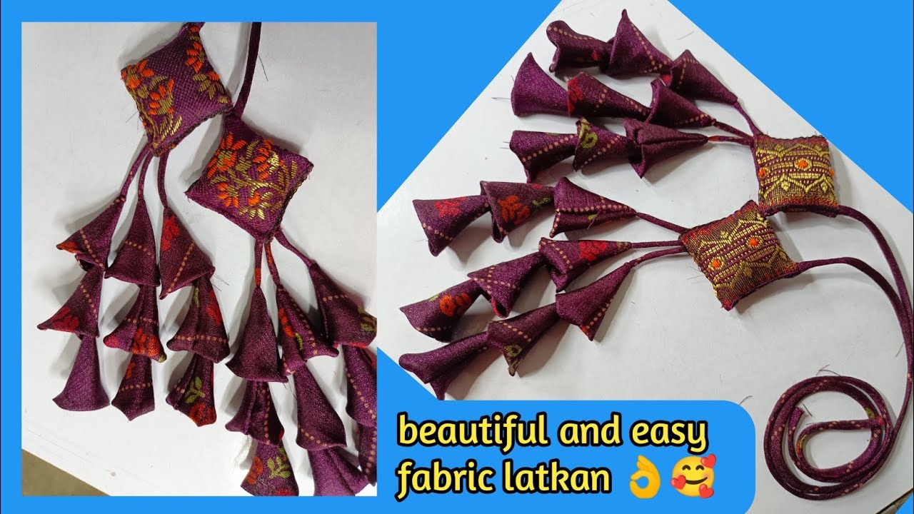 Beautiful and easy fabric latkan/ fabric latkan making at home/ heavy latkan making so easy